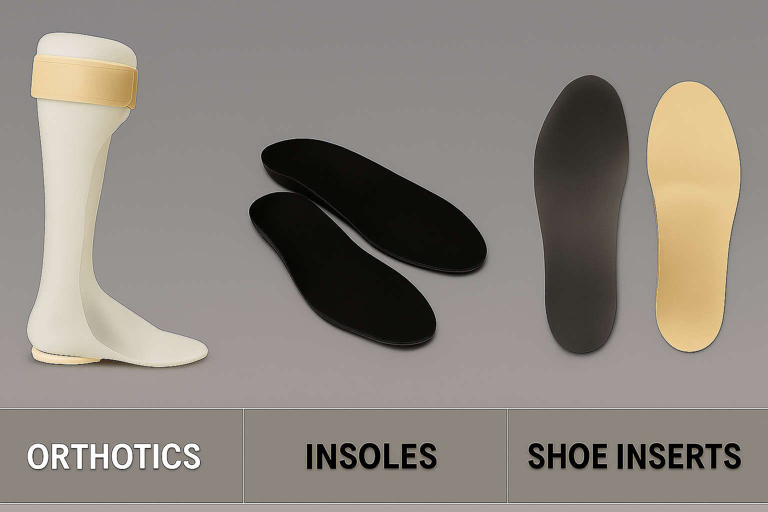 The Difference Between Orthotics, Insoles, and Shoe Inserts